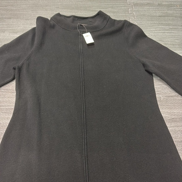 Banana Republic Black Mock Neck Mini Sweater Dress - Women’s Size L - Picture 6 of 8